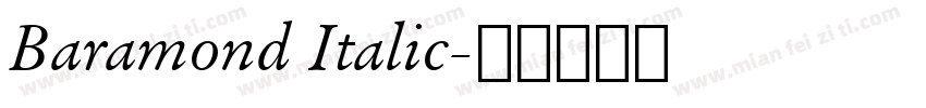 Baramond Italic字体转换